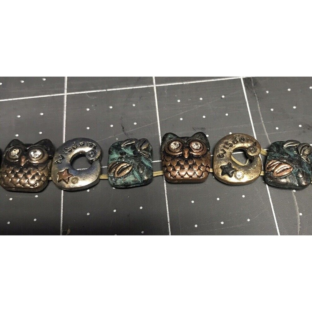 15‎ Owl Wisdom Panel Patina Brass Silver Copper Tone Charms Craft Jewelry Making